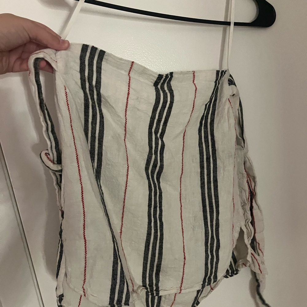 BCBGeneration Black and Red Striped Top